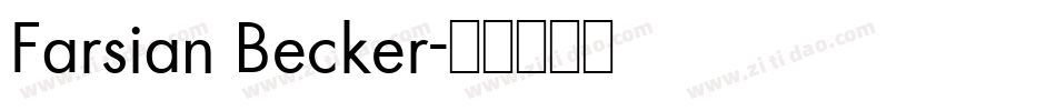 Farsian Becker字体转换
